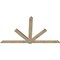 Ekena Millwork Kennewick Rough Sawn Timber Gable Bracket, Douglas Fir, 108"W x 63"H x 2"D x 6"F, 14/12 Pitch GBW108X63X0206KEN00RDF - alternate 2